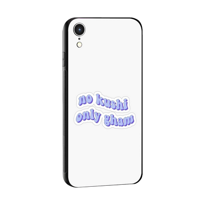 Only Gham sleek iphone xr cover with tempered glass back and TPU edges