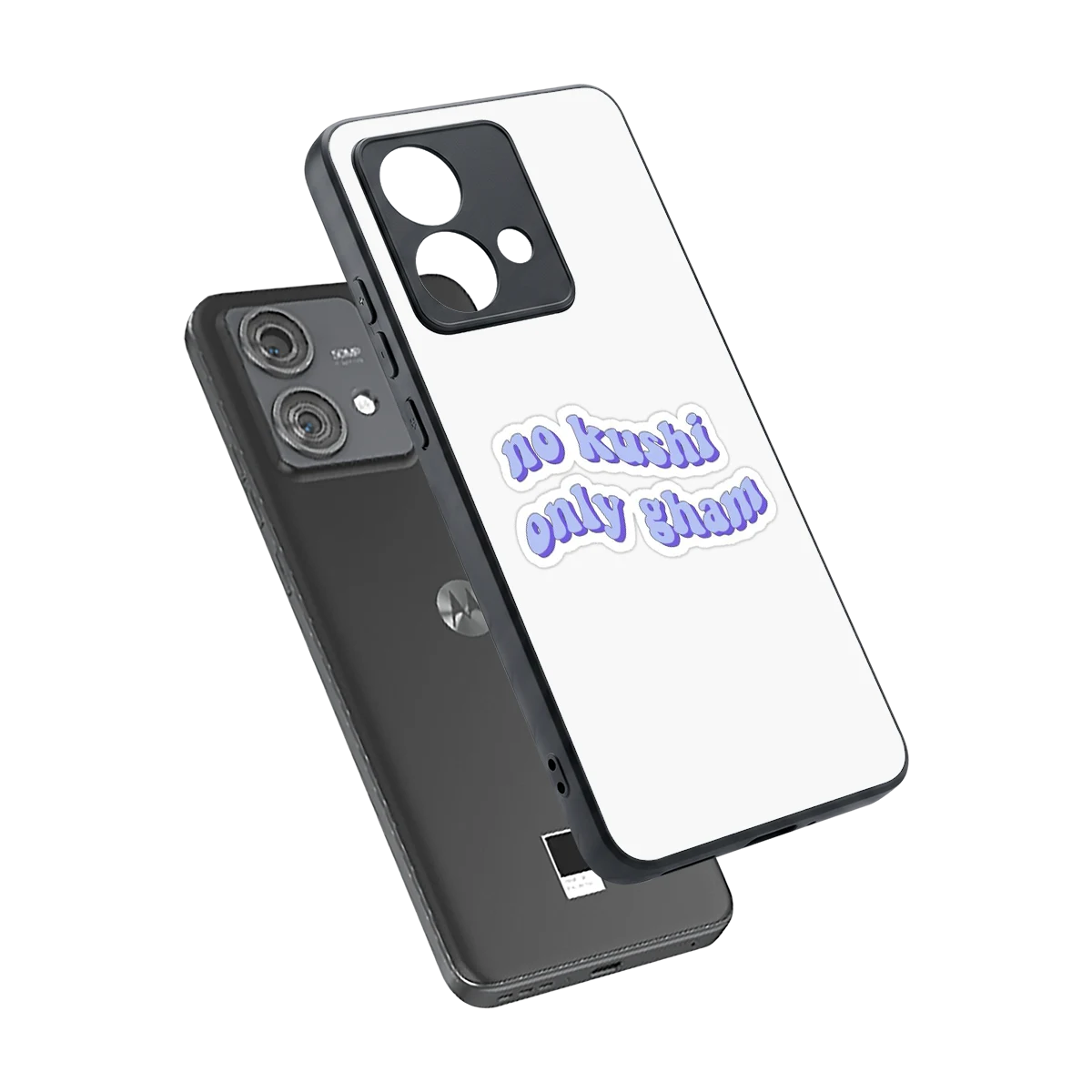Only Gham sleek motorola edge 40 neo 5g cover with tempered glass back and TPU edges