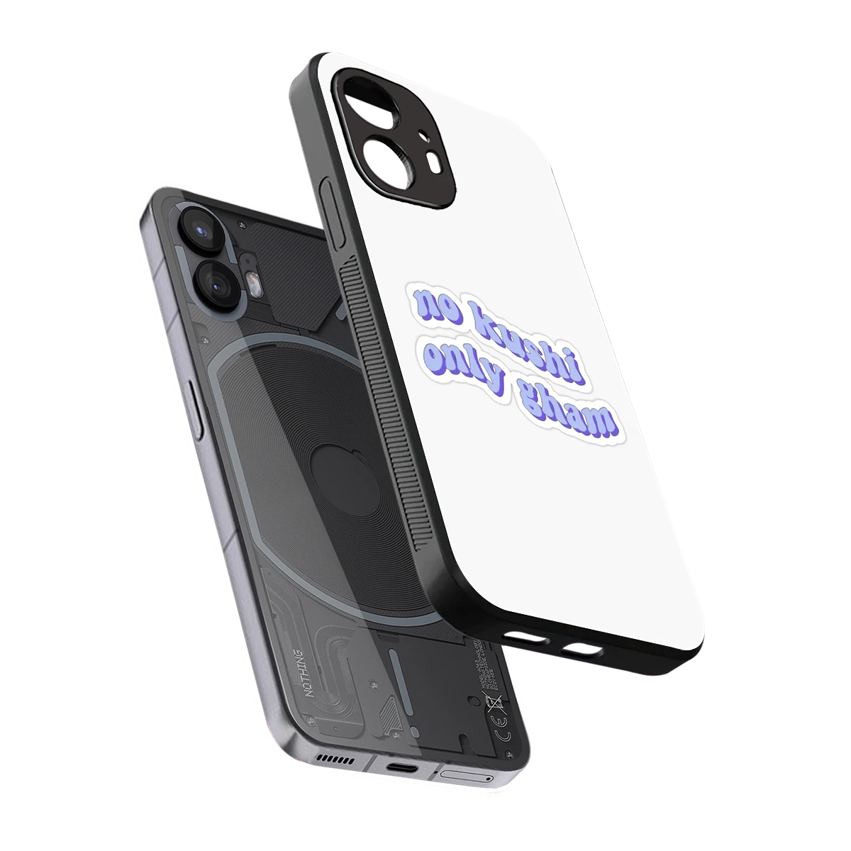 Only Gham sleek nothing phone 2 cover with tempered glass back and TPU edges