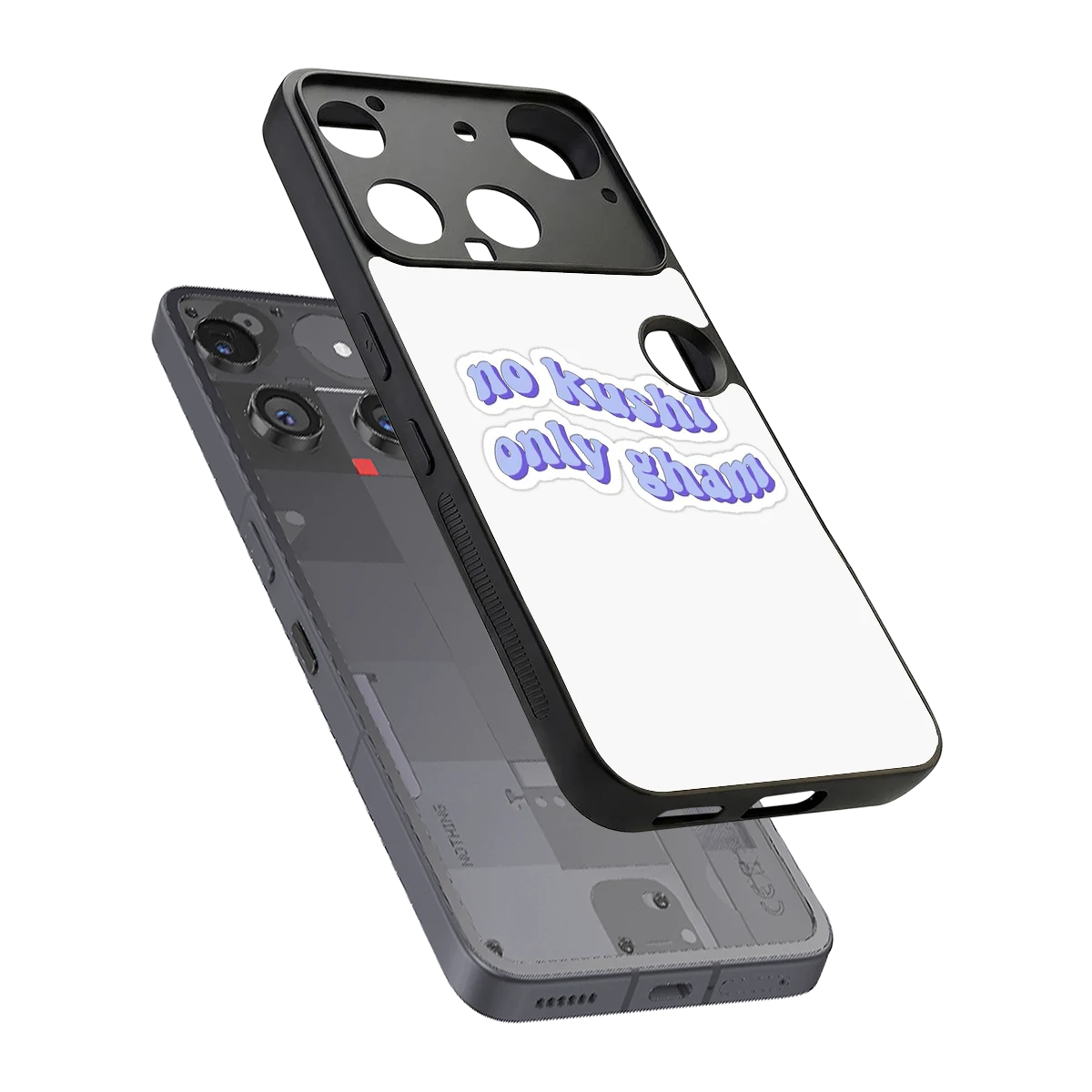 Only Gham sleek nothing phone 3 cover with tempered glass back and TPU edges