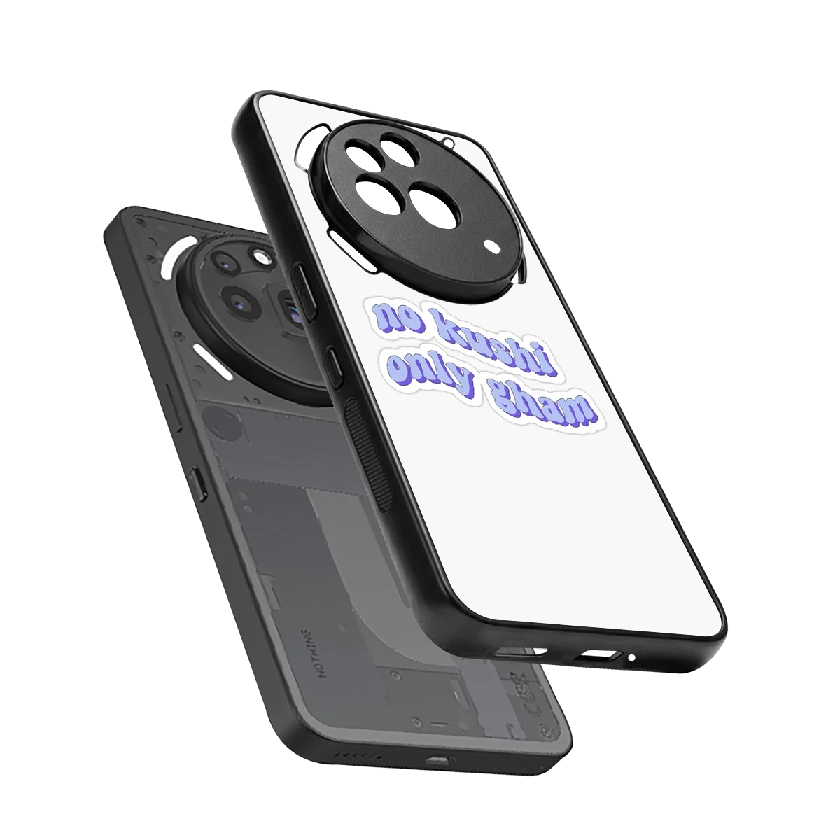 Only Gham sleek nothing phone 3a pro cover with tempered glass back and TPU edges