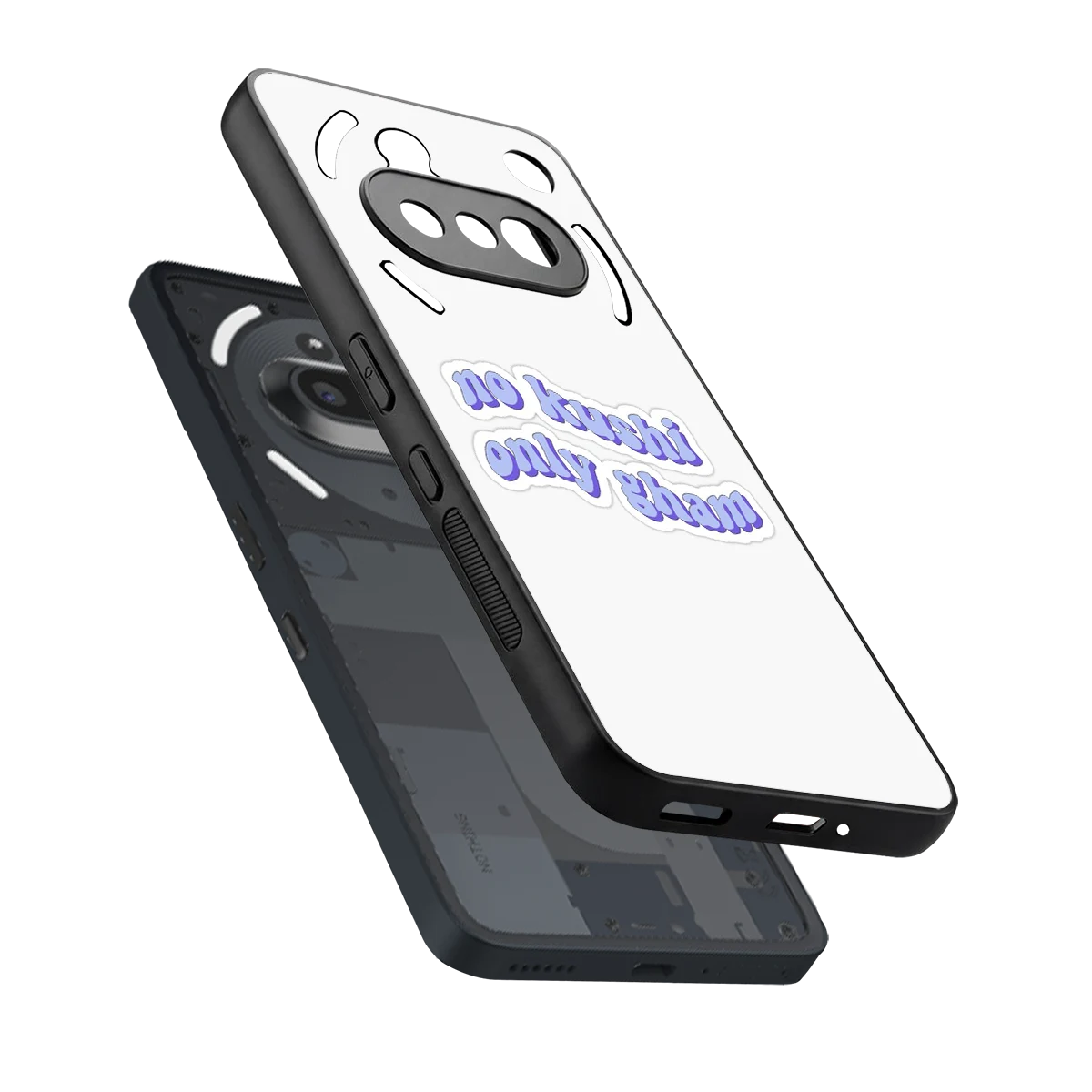 Only Gham sleek nothing phone 3a cover with tempered glass back and TPU edges