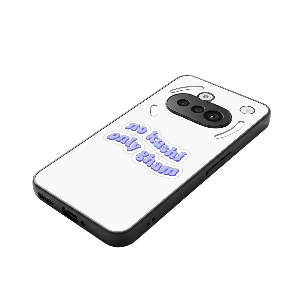 Only Gham stylish phone case for nothing phone 3a | glossy glass and slim fit