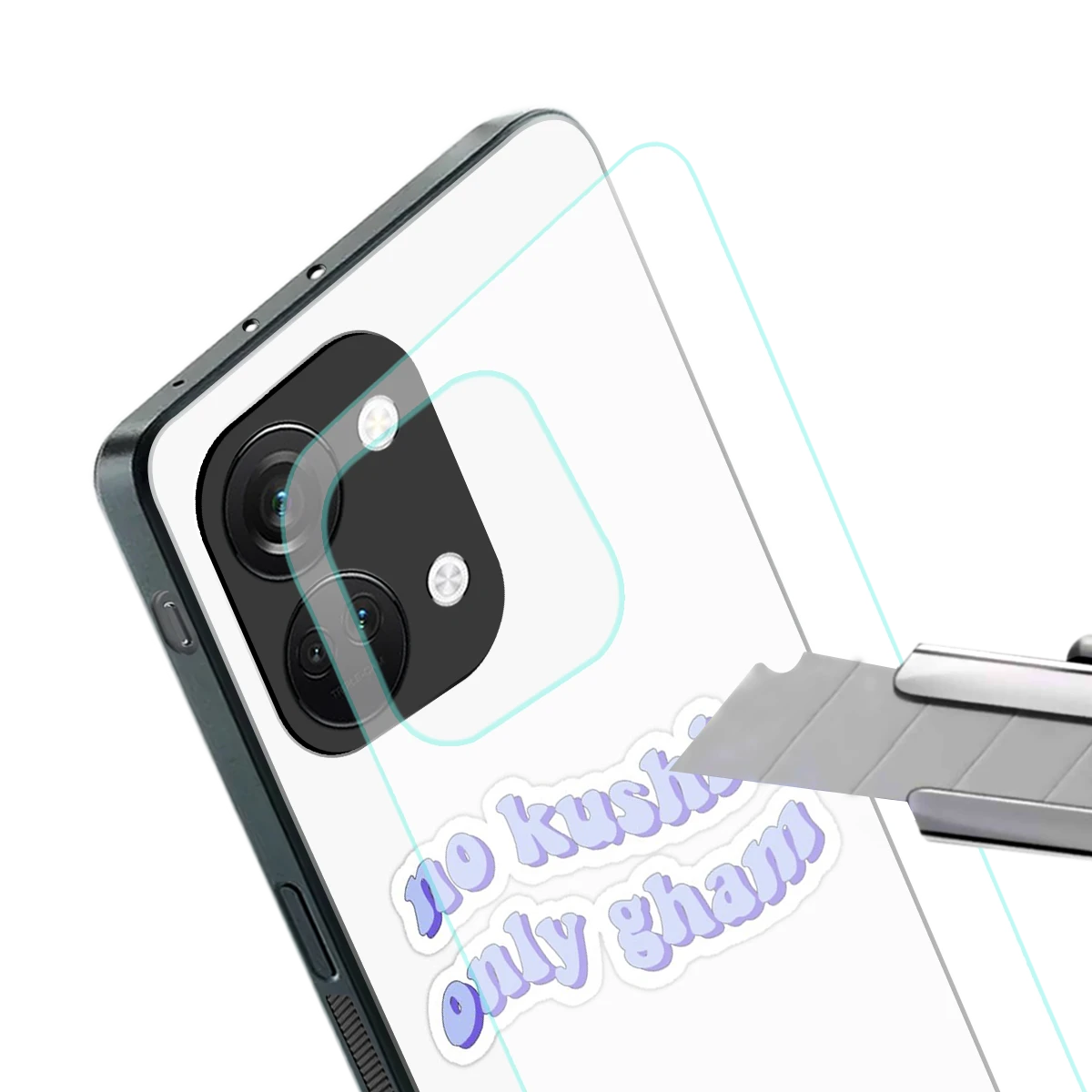 Only Gham stylish phone case for oneplus nord 3 | glossy glass and slim fit