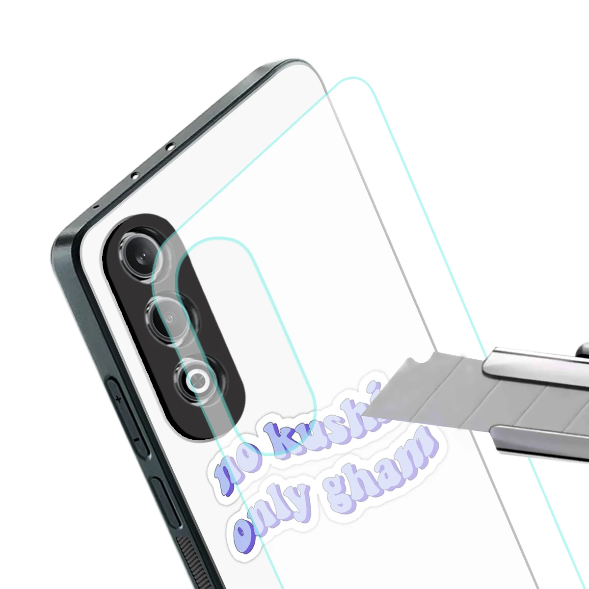 Only Gham stylish phone case for oneplus nord ce 4 | glossy glass and slim fit