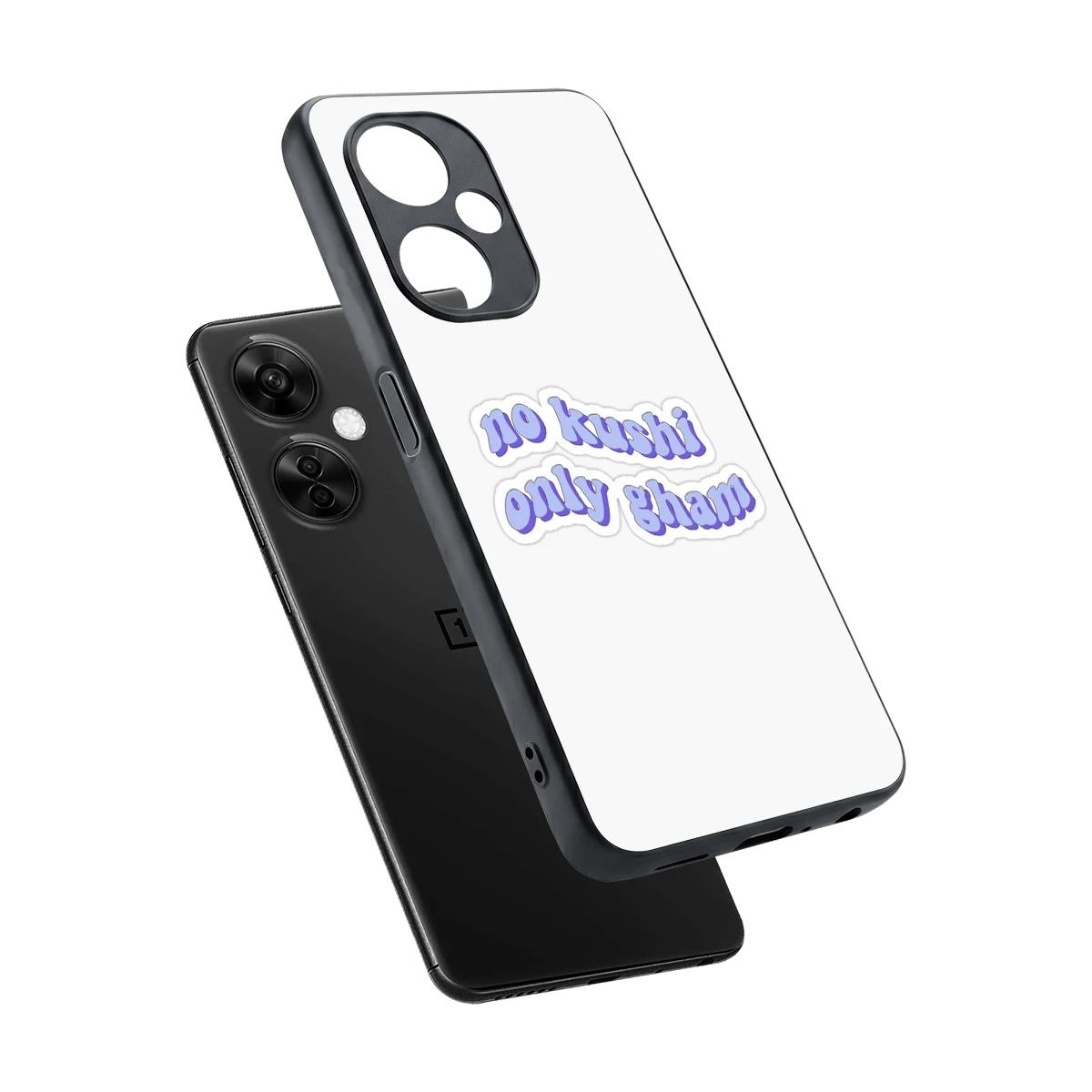 Only Gham sleek oneplus nord ce 3 lite cover with tempered glass back and TPU edges