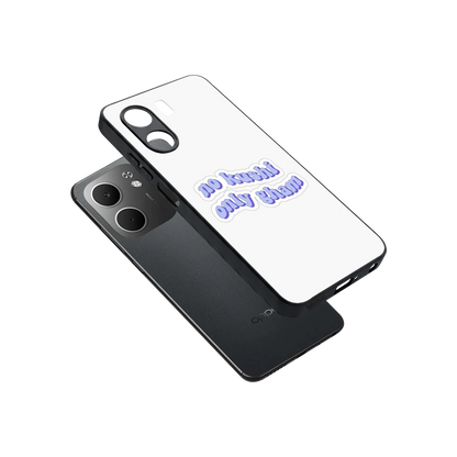 Only Gham sleek oppo a5x 5g cover with tempered glass back and TPU edges