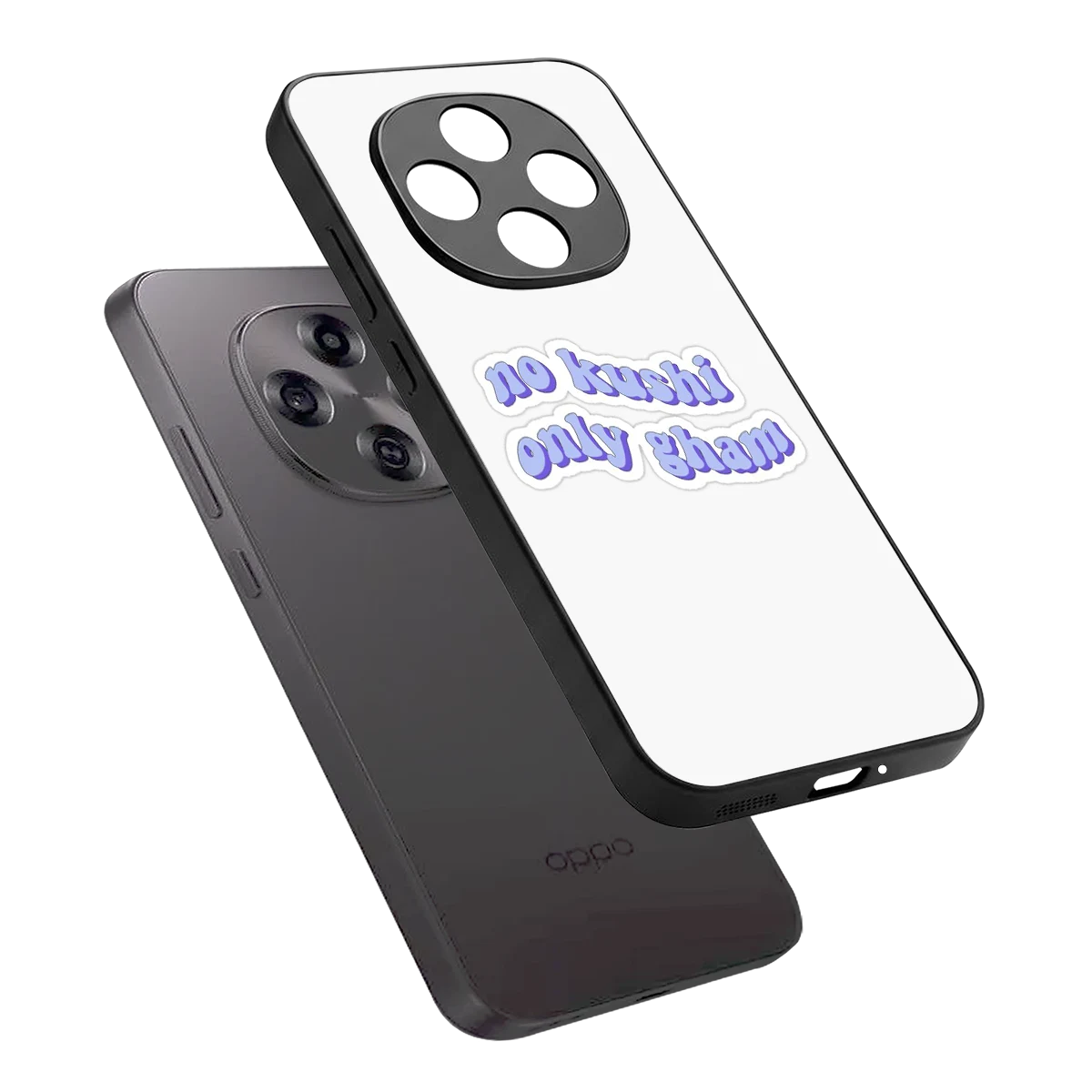 Only Gham sleek oppo f31 pro 5g cover with tempered glass back and TPU edges