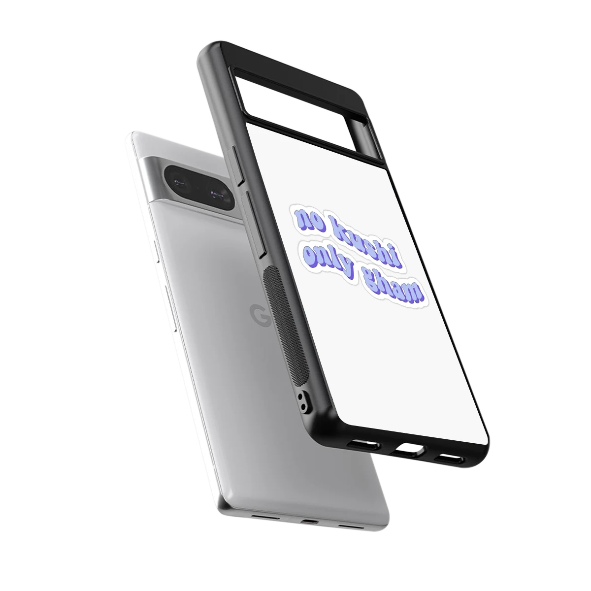 Only Gham sleek google pixel 8 cover with tempered glass back and TPU edges