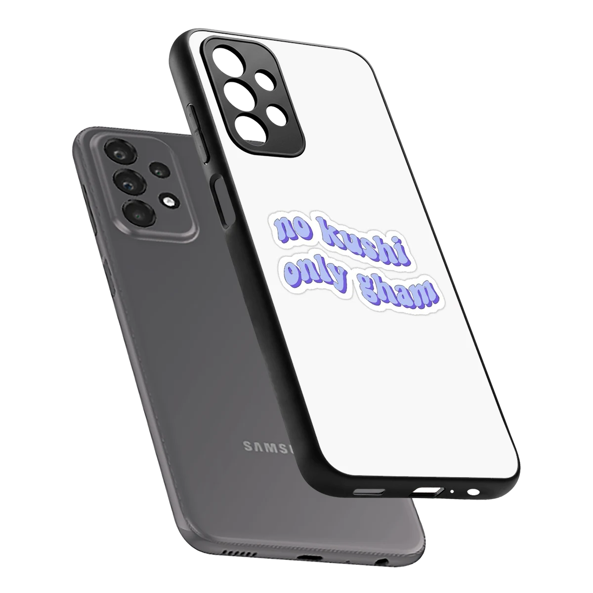 Only Gham sleek samsung galaxy a23 cover with tempered glass back and TPU edges