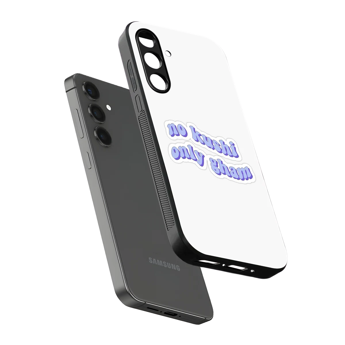 Only Gham sleek samsung galaxy a55 5g cover with tempered glass back and TPU edges