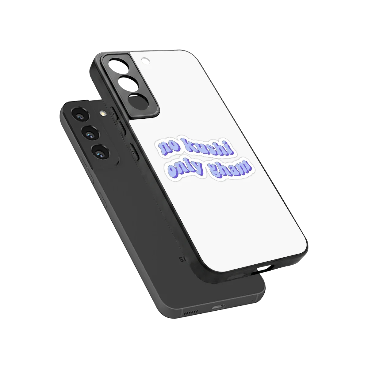 Only Gham sleek samsung galaxy s22 cover with tempered glass back and TPU edges