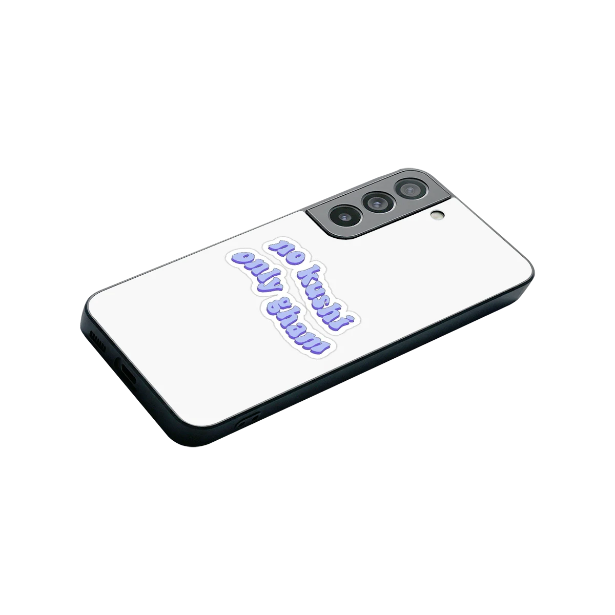 Only Gham stylish phone case for samsung galaxy s22 | glossy glass and slim fit