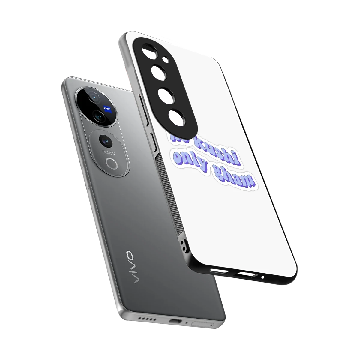 Only Gham sleek vivo v40 pro cover with tempered glass back and TPU edges