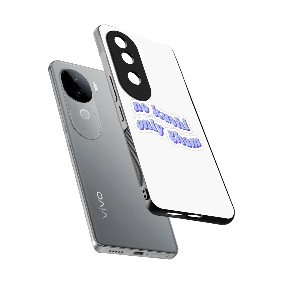 Only Gham sleek vivo v40e cover with tempered glass back and TPU edges