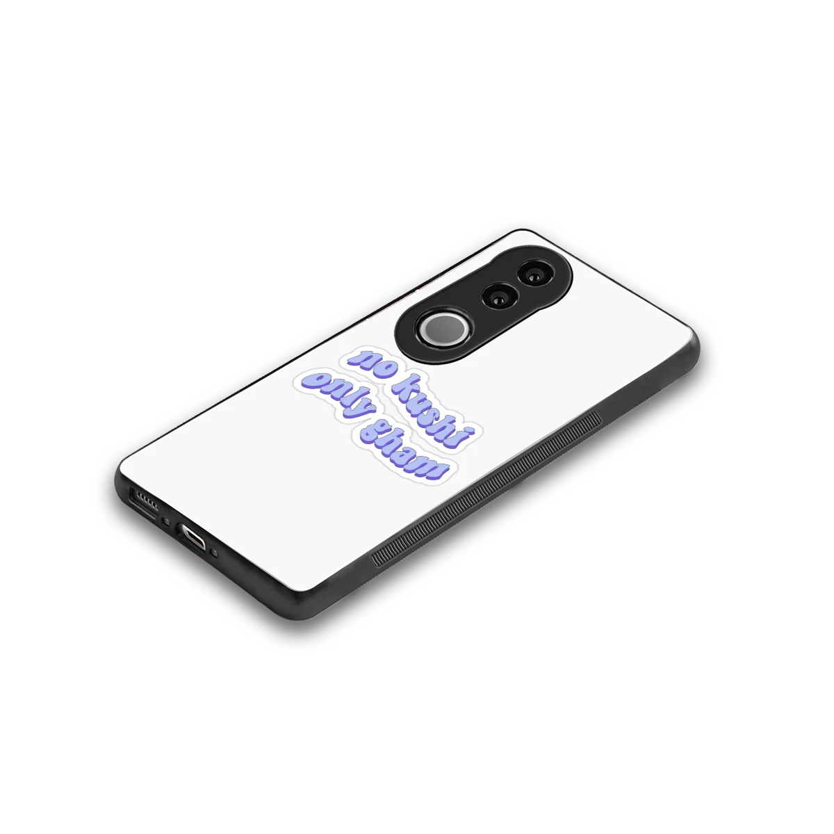 Only Gham stylish phone case for vivo v50 | glossy glass and slim fit