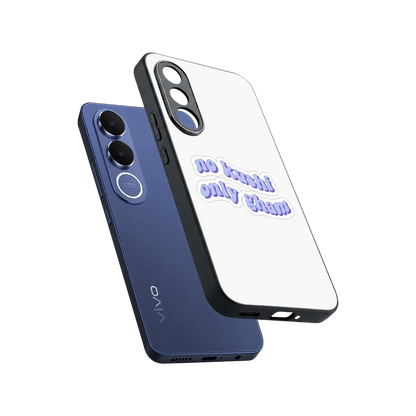 Only Gham sleek vivo v70 fe cover with tempered glass back and TPU edges