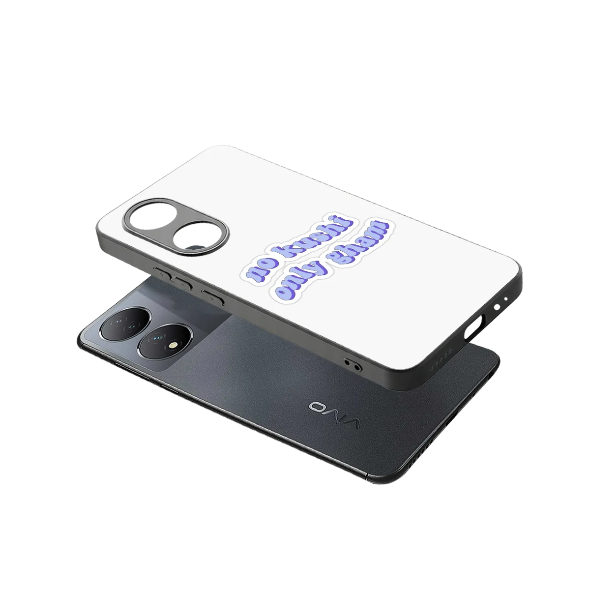 Only Gham sleek Vivo-y100 cover with tempered glass back and TPU edges