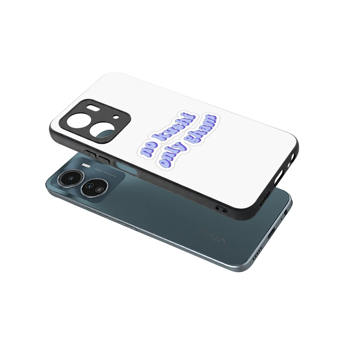 Only Gham sleek vivo y16 cover with tempered glass back and TPU edges