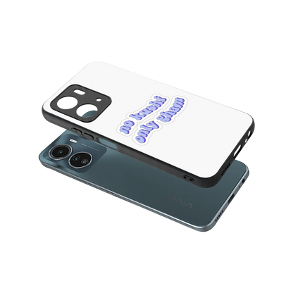 Only Gham sleek vivo y16 cover with tempered glass back and TPU edges