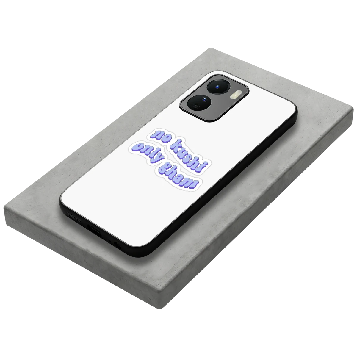Only Gham stylish phone case for vivo y16 | glossy glass and slim fit