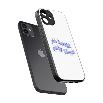 Only Gham sleek iphone 12 cover with tempered glass back and TPU edges