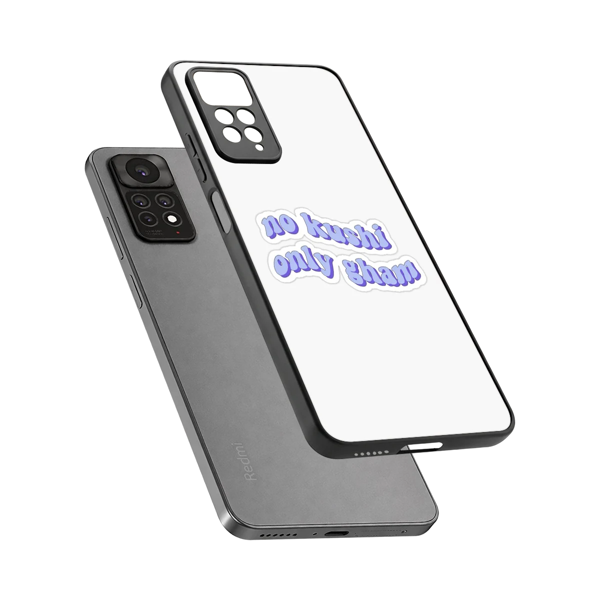 Only Gham sleek redmi note 11 pro cover with tempered glass back and TPU edges