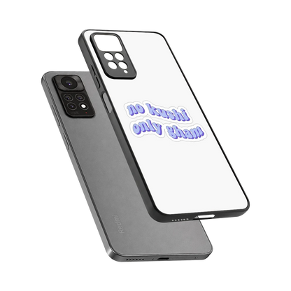 Only Gham sleek redmi note 11 pro cover with tempered glass back and TPU edges