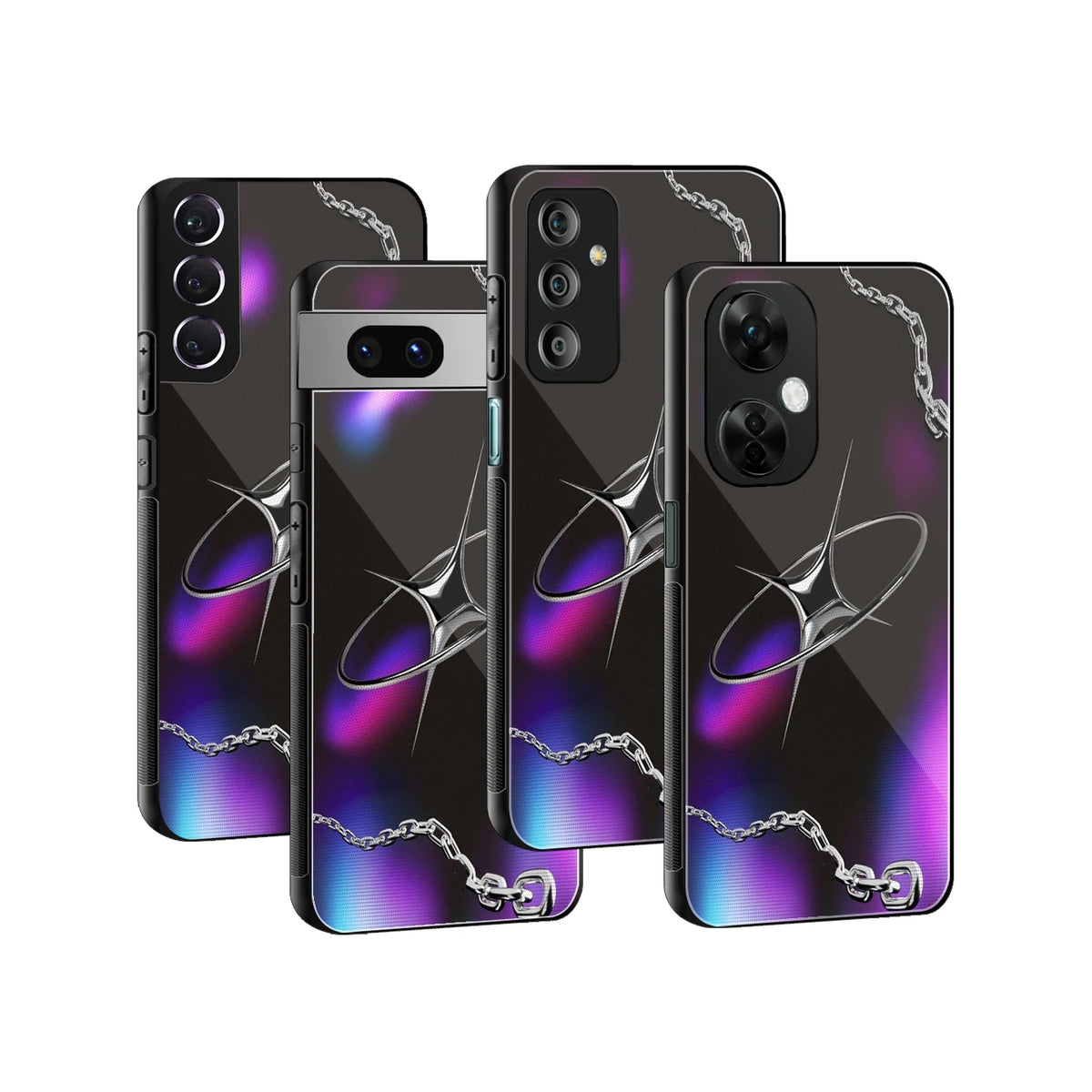 Stylish Glass Back Case for All Smartphones iPhone, Samsung, OnePlus, Pixel, Redmi, Oppo, Vivo, Motorola