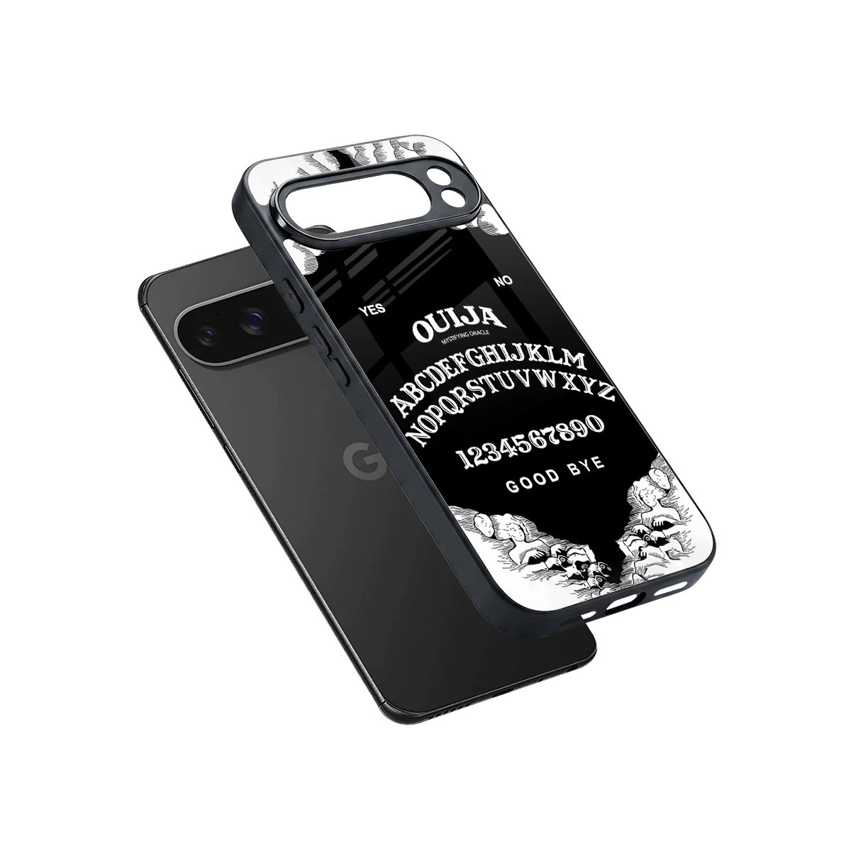 Ouija sleek google pixel 10 pro xl cover with tempered glass back and TPU edges