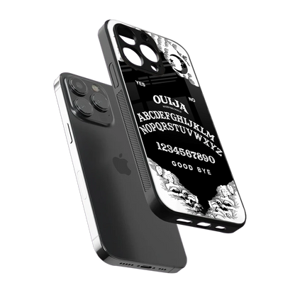 Ouija sleek iphone 15 pro cover with tempered glass back and TPU edges