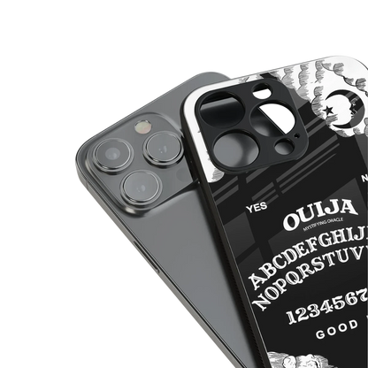 Ouija stylish phone case for iphone 15 pro max | glossy glass and slim fit