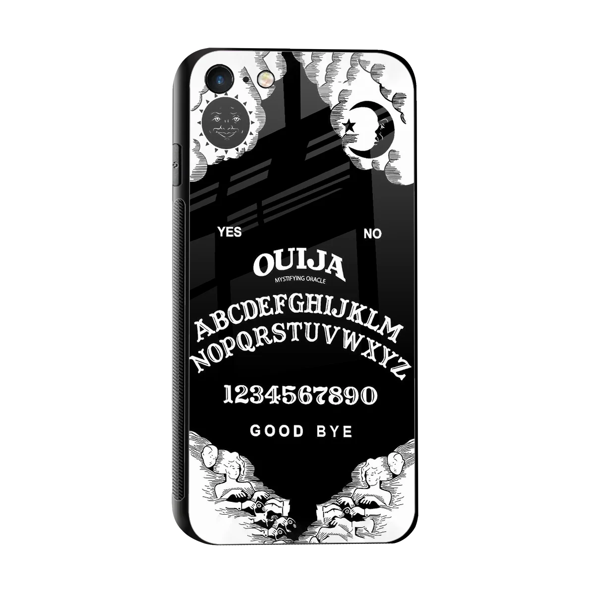 Ouija sleek iphone 7 cover with tempered glass back and TPU edges