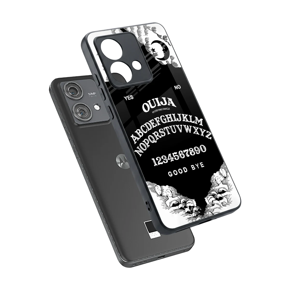 Ouija sleek motorola edge 40 neo 5g cover with tempered glass back and TPU edges