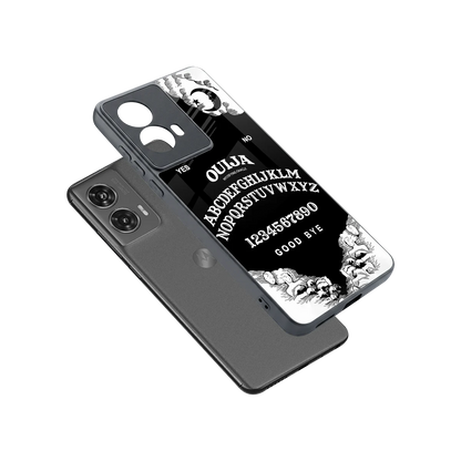 Ouija sleek motorola edge 50 fusion cover with tempered glass back and TPU edges