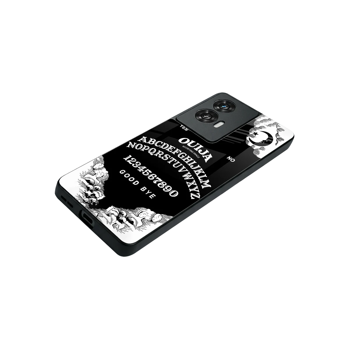 Ouija stylish phone case for motorola edge 50 fusion | glossy glass and slim fit