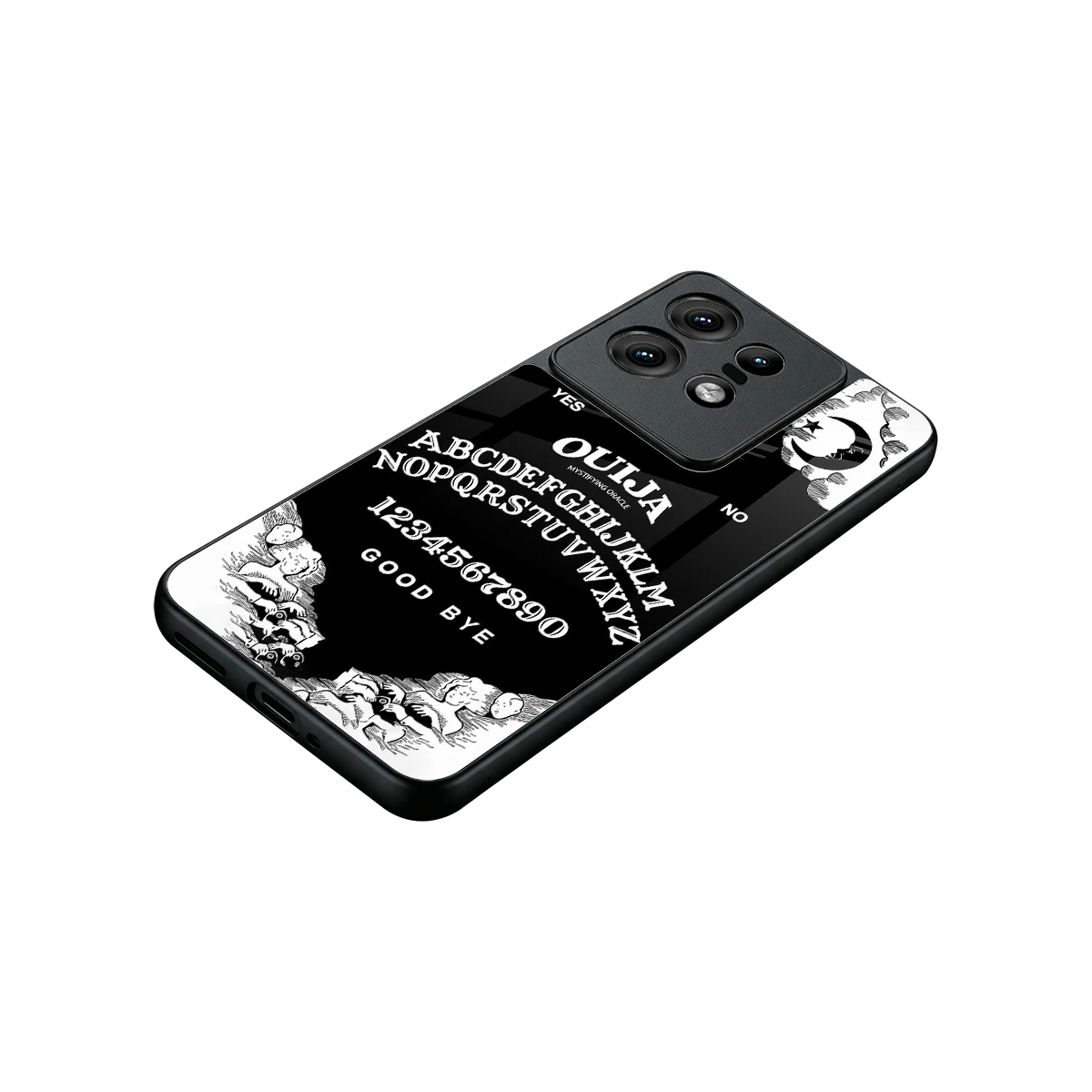 Ouija stylish phone case for motorola edge 50 pro | glossy glass and slim fit