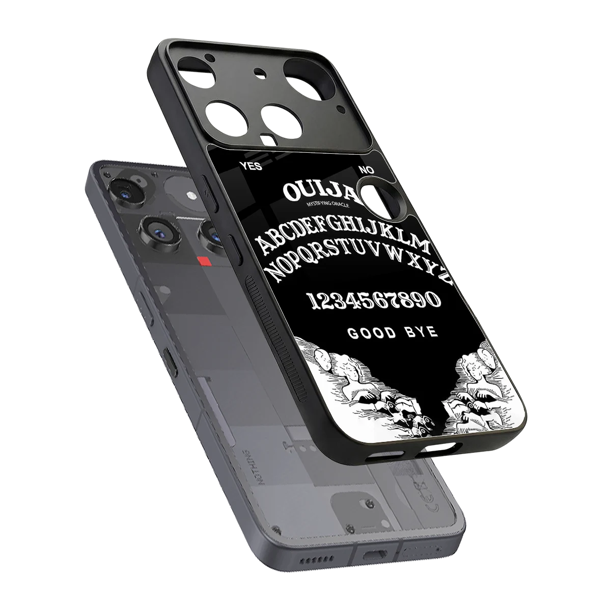 Ouija sleek nothing phone 3 cover with tempered glass back and TPU edges