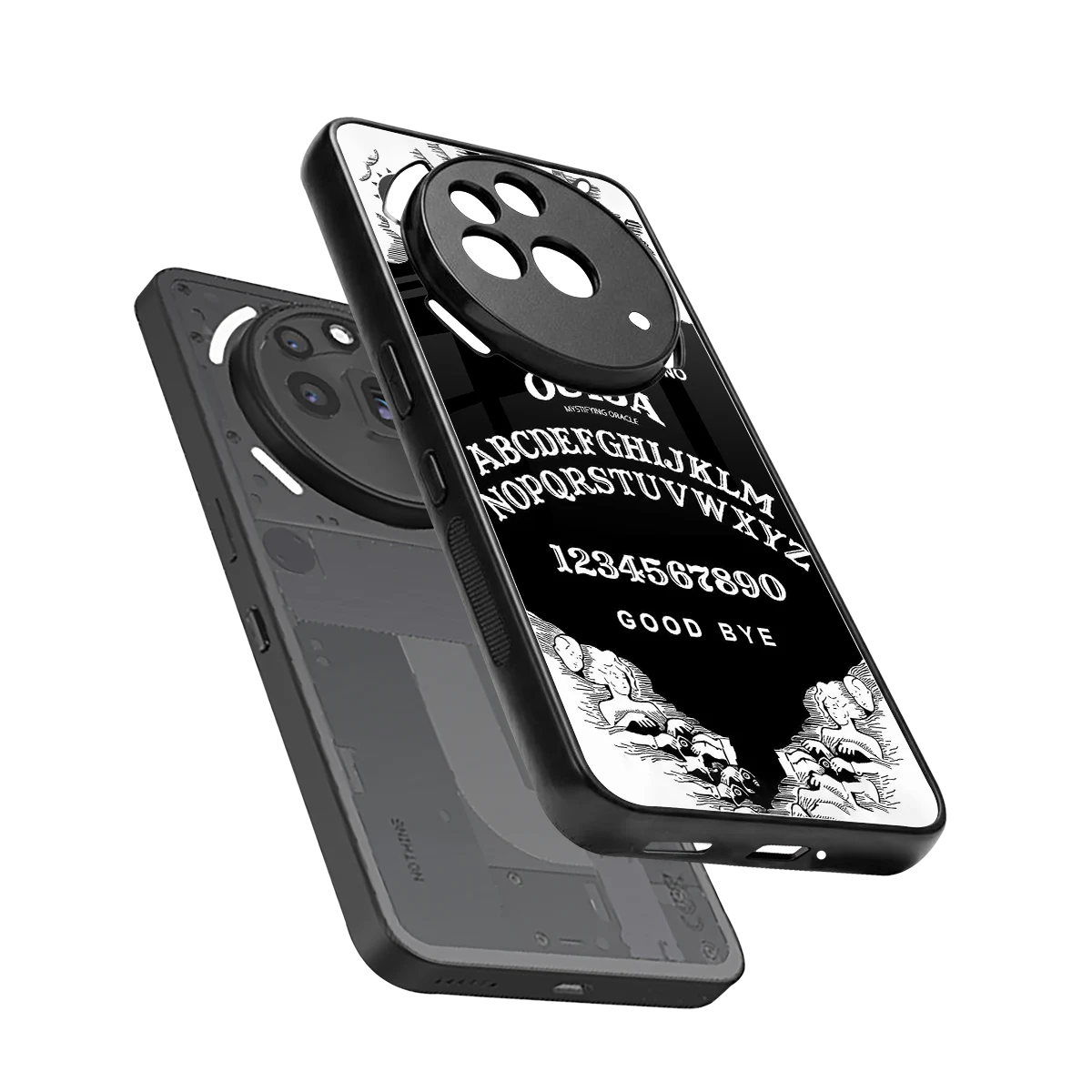 Ouija sleek nothing phone 3a pro cover with tempered glass back and TPU edges