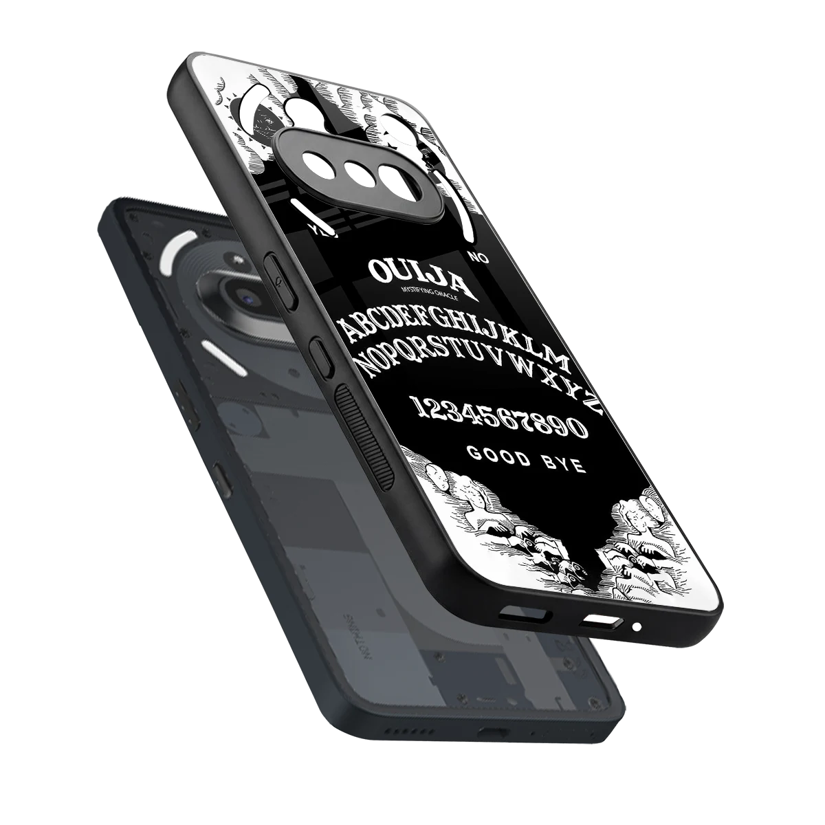 Ouija sleek nothing phone 3a cover with tempered glass back and TPU edges