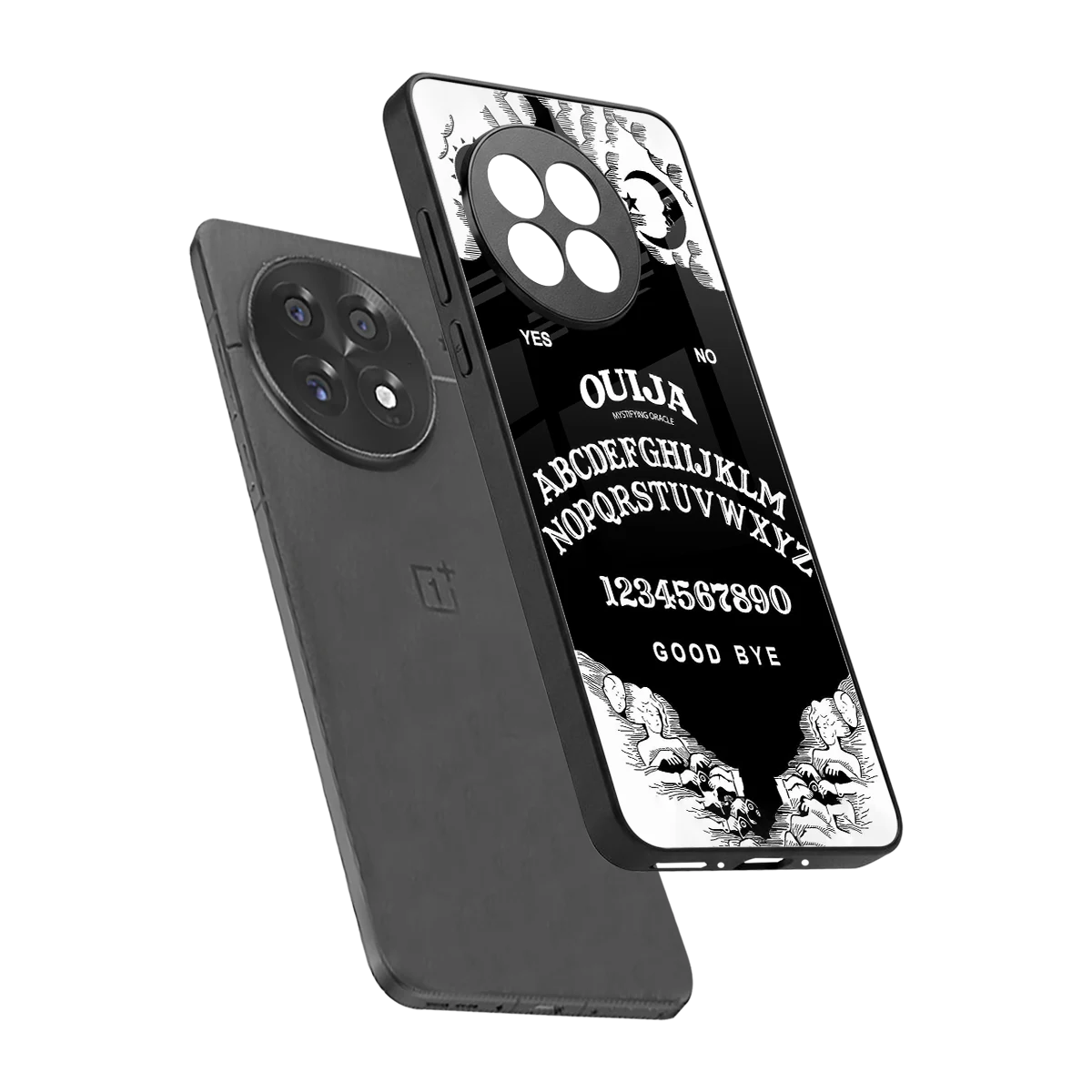 Ouija sleek oneplus 13r cover with tempered glass back and TPU edges