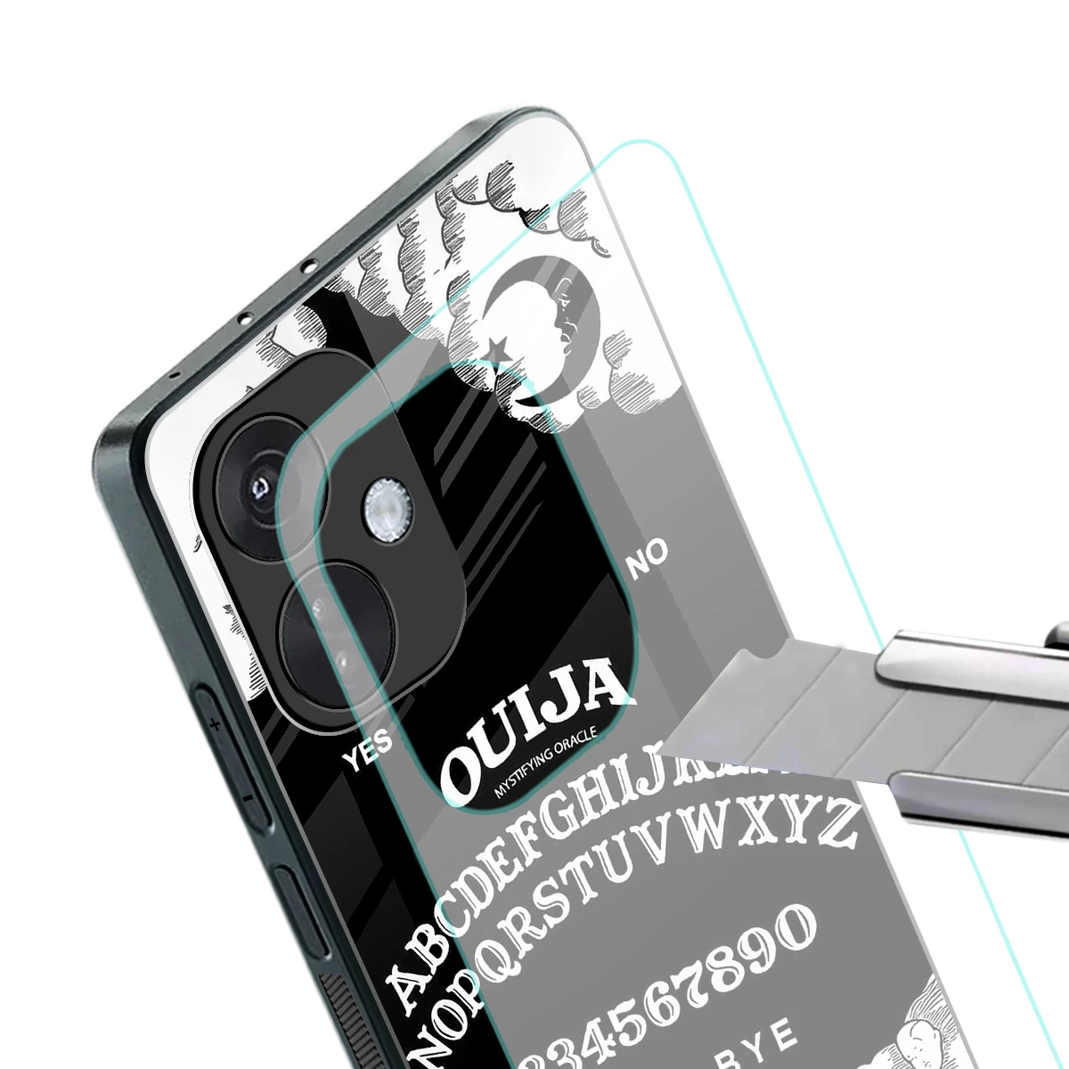 Ouija stylish phone case for oneplus nord ce 3 | glossy glass and slim fit