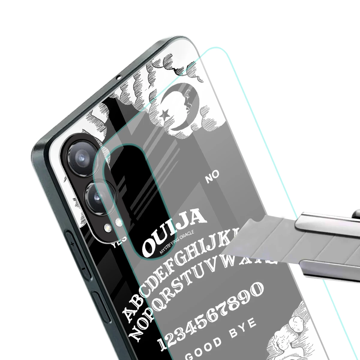Ouija stylish phone case for oneplus nord ce 4 lite | glossy glass and slim fit