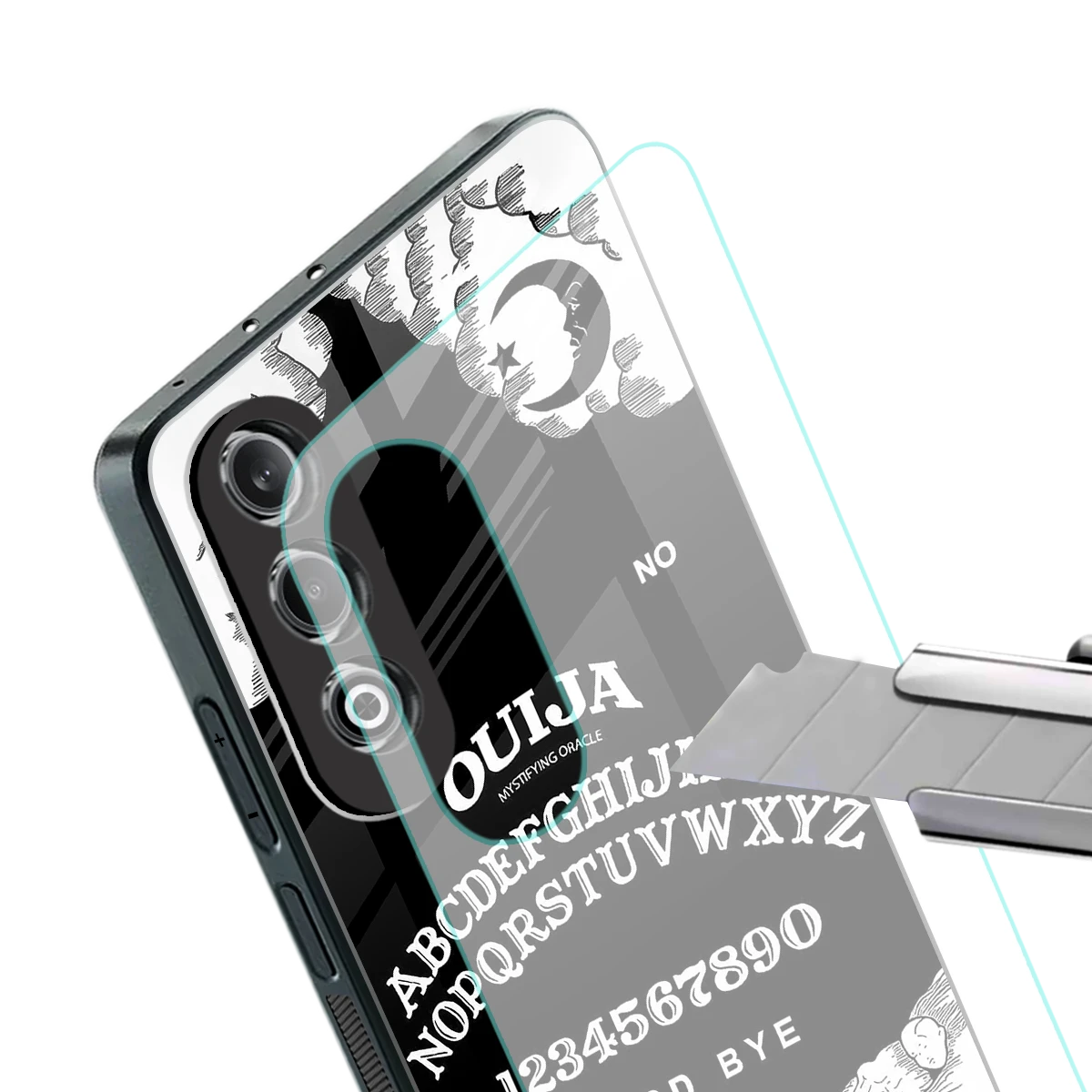 Ouija stylish phone case for oneplus nord ce 4 | glossy glass and slim fit