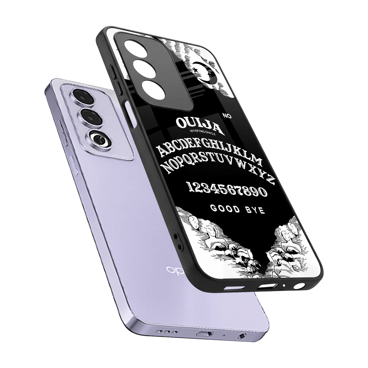 Ouija sleek oppo a3 pro cover with tempered glass back and TPU edges