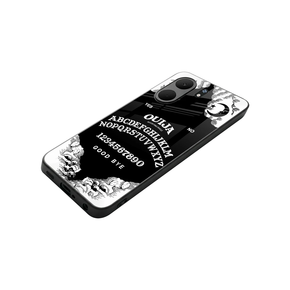 Ouija stylish phone case for oppo a5x 5g | glossy glass and slim fit