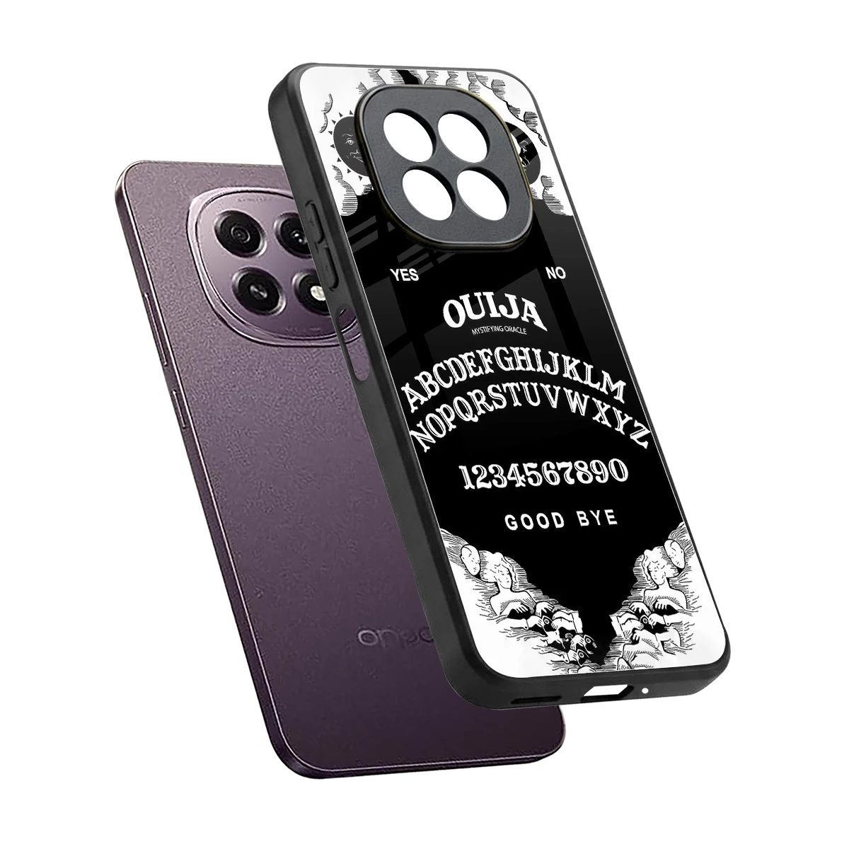 Ouija sleek oppo f29 5g cover with tempered glass back and TPU edges