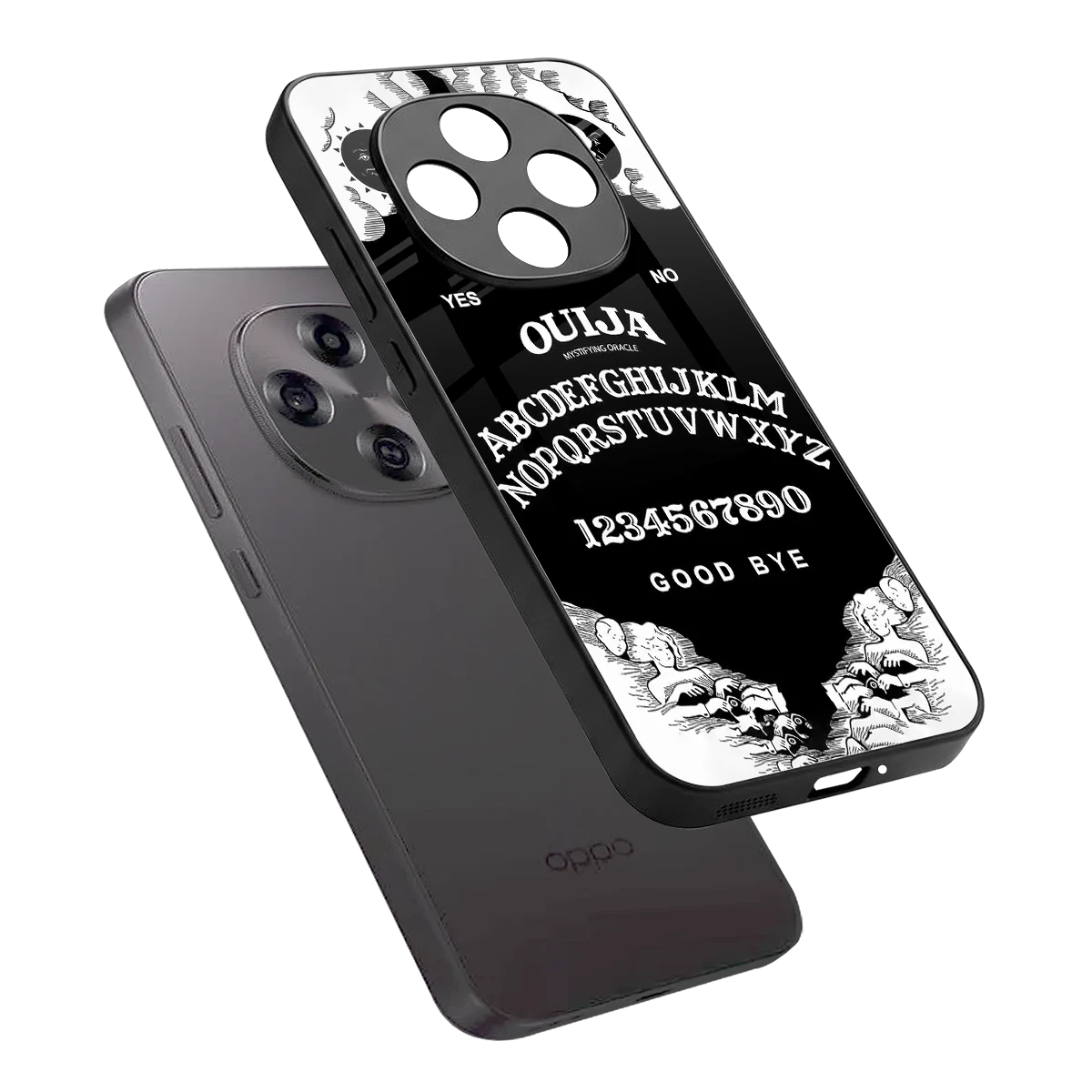 Ouija sleek oppo f31 pro 5g cover with tempered glass back and TPU edges