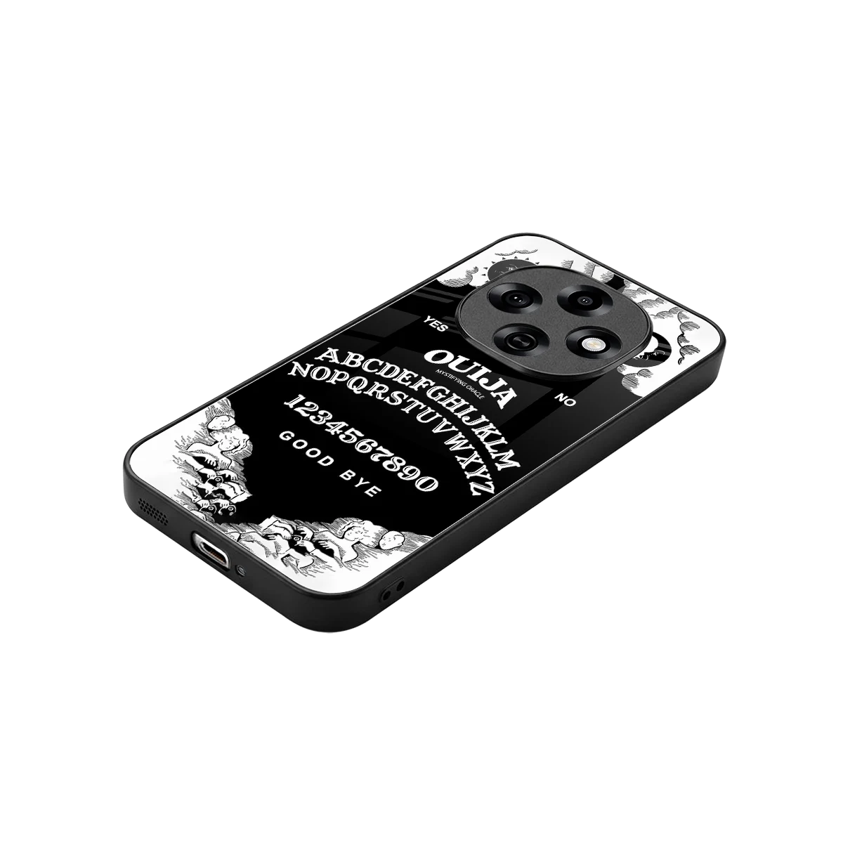Ouija stylish phone case for oppo f31 pro 5g | glossy glass and slim fit