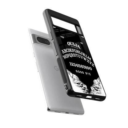 Ouija sleek google pixel 7 pro cover with tempered glass back and TPU edges